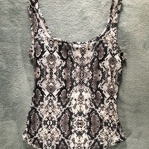 Snake print bodysuit